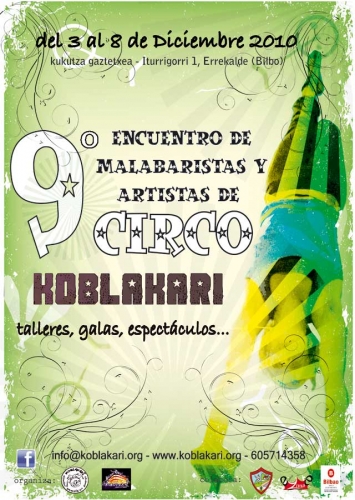 9º Encuentro de Malabaristas y Artistas de Circo – del 3 al 8 de diciembre – Koblakari  (Bilbao)