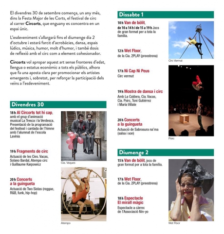 Circorts “El Festival de circ de Barcelona” – 30 de Septiembre al 2 de Octubre – Barcelona