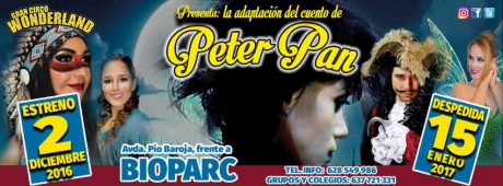 Peter Pan – Circo Wonderland – 2 de Diciembre de 2016 al 15 de Enero 2017 – Valencia