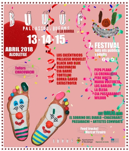 Buuuf Festival de pallassos i bufons a la gorra – 13 al 15 de Abril – Alcoletge (Lleida)