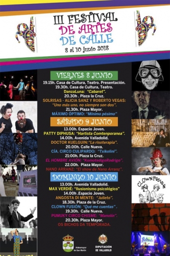 III Festival de Artes de Calle – 8 al 10 de Junio – Aldeamayor de San Martín (Valladolid)